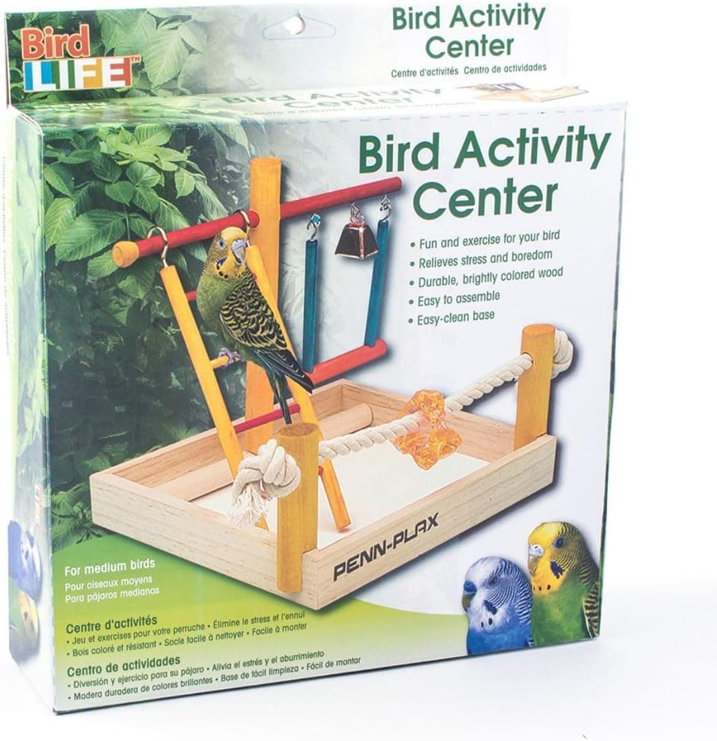 Bird Life Wooden Playpen – Great for Parakeets, Lovebirds, and Parrotlets – Small