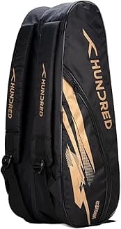 Hundred Cosmogear Badminton Kit-Bag (Teal Blue)|Double Zipper|Bag with Front Zipper Pocket
