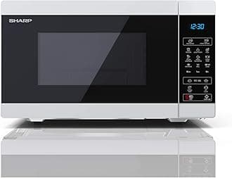SHARP YC-MG252AU-W 25 Litre 900W Digital Microwave with 1000W Grill, 11 power levels, ECO Mode, defrost function, LED cavity light - White