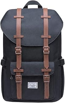 KAUKKO Laptop Outdoor Backpack Traveling Daypack Hiking Rucksack Large Capacity Bag Fits 15.6"(5-7-Black-NEW)