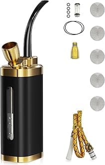 Hookah Set Portable Hookah Set Travel Small Hookahs Mini Hookah Shisha For a Single Smoker (Black)