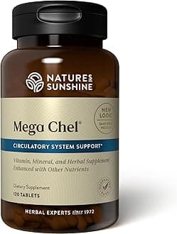 Mega-Chel, 120 Tablets, Complete Vitamin with Powerful Antioxidants, Herbs, Vitamins, Minerals, and Amino Acids That Support The Circulatory System