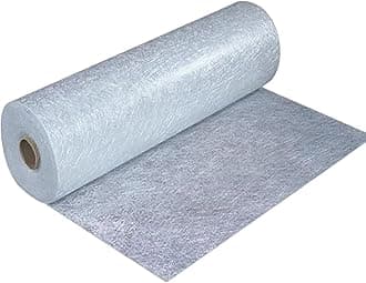 Fiberglass Chopped Strand Mat Fiber Glasses Repair Sheet Fiberglass Roll for Molding Casting Roofing Repairing Boats Reliable Reinforcement Material(Size:41in*105ft)