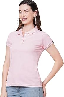 Wear Your OpinionWomens Polo Collar Neck T-Shirt Top (Design: Solid)