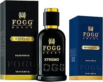 Fogg Xtremo Scent, Eau De Parfum, Mens Perfume Spray, Long-lasting Fresh & Soothing Fragrance, 100ml & FOGG SCEN MENS IMPRESSIO 50ML
