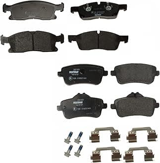 Textar Front 19mm and Rear 18.7mm Thickness Brake Pad Set Kit For Mercedes-Benz X166 W166 GL350 GL450 GLE300d GLE350 X167 GLS450