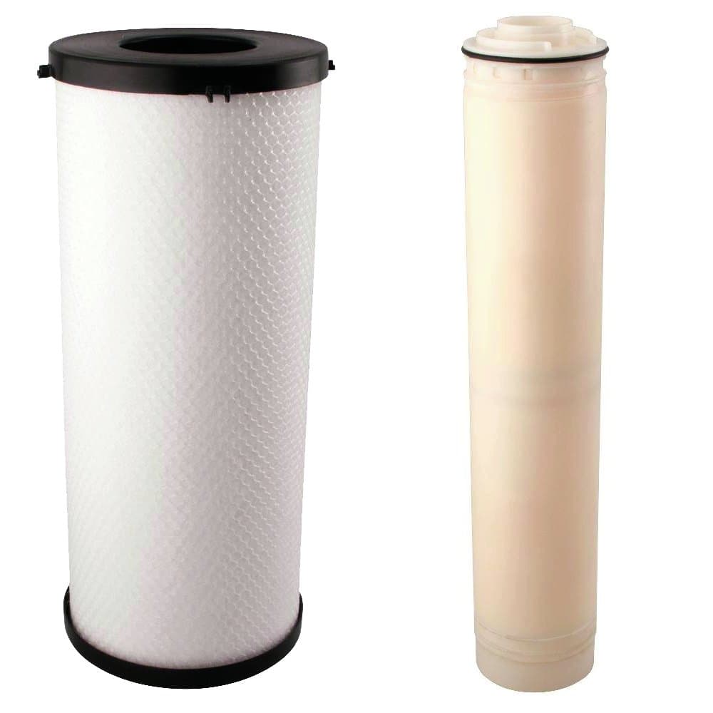 Watts Premier Cartridge Combo Water Replacement Pack, 1 Radial Flow Carbon Block Cartridge and 1 TAC Cartridge for OneFlow Plus System, OFPSYS, Reduce Chlorine Taste and Odors