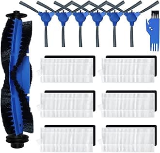 Spare Accessories Compatible with eufy 11S, 25C, 30C Slim Robotic Vacuum Cleaner NOT for Max/G/L Series Replacement Parts Include: 1 Roller Brush 6 Edge Brushes 6 Filter Foam Kit