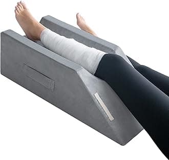 LightEase Memory Foam Leg Elevation Pillow for Post-Surgery Recovery Elevating Pillows for Knee, Ankle, Foot Support After ACL, Replacement, Broken Leg & Sleeping