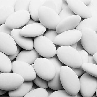 White Luxury Chocolate Dragees Wedding Favour Sweets (1 KG/Approx 265 Chocolates)