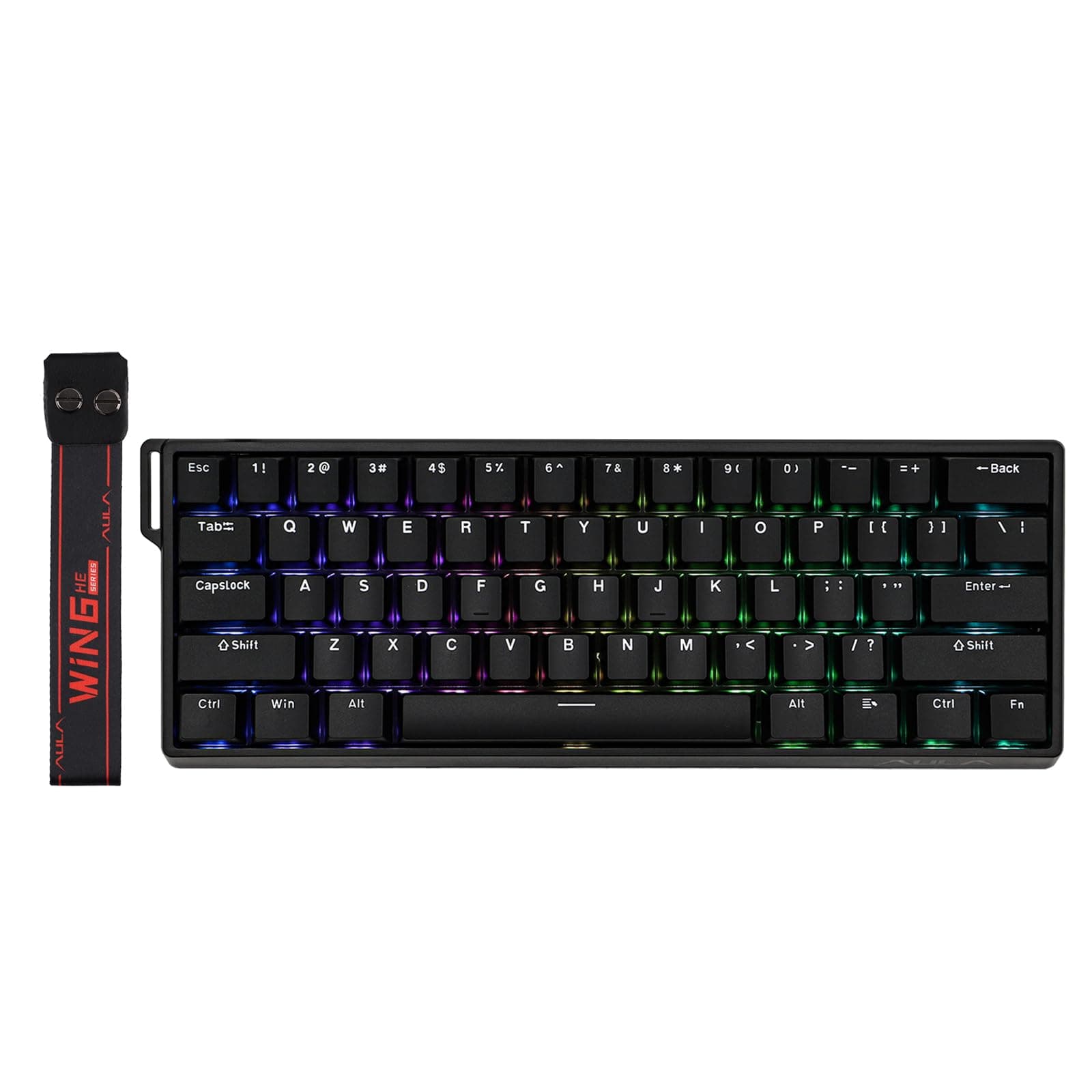 Aula WIN60 HE 60% Wired Magnetic Keyboard with Adjustable Drive, 8000Hz Polling Frequency, Hall Effect Switches, Hot-Swap, for FPS Gaming (Black)