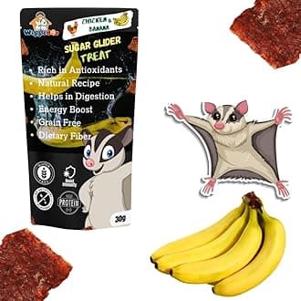 Chicken & Banana Suger Glider Treat | Protein Rich | Fiber Rich | Crunchy Healthy Snacks | Training Treat | 30gm