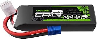 OVONIC 3s Lipo Battery 80C 2200mAh 11.1V Lipo Battery with EC3 Connector for Car Truck Boat Vehicles