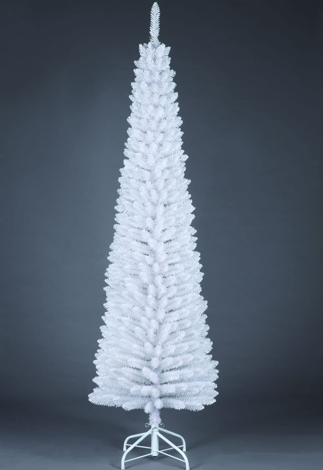 Artificial Flocked Slim Christmas Pencil Tree