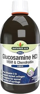 Glucosamine MSM & Chondroitin with Vitamin C Liquid 500ml - High Strength Joint Support - Mobility & Cartilage Health, Collagen Formation, Non-GMO, Gluten-Free Supplement