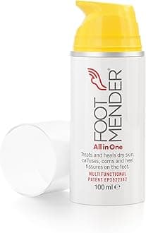 Footmender All in One | Treats and Heals Dry Feet, Hard Skin (calluses), Corns and Cracked Heels (Heel fissures) | Significant Effect After First Treatment | 100ml
