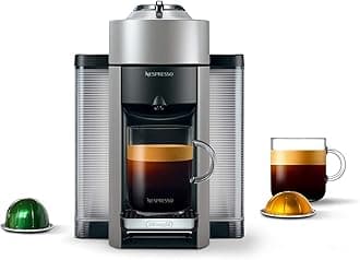 Nespresso Vertuo Coffee and Espresso Machine by De'Longhi, 1597 milliliters, Silver