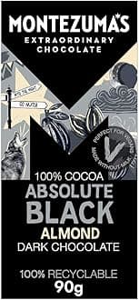 Absolute Black 100% Cocoa with Almonds - Dark Chocolate 6 x 90g