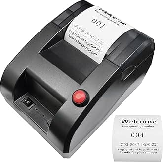 Ticket Dispenser Take a Number 57mm Receipt Ticket Thermal Printer for Queue Can Edit Print Text via PC Show 3-Digits Waiting Number for Haunted House