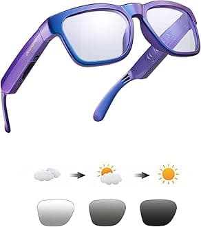 OhO Smart Glasses,Polarized Sunglasses with Bluetooth Speaker,Athletic/Outdoor UV Protection and Voice Control,Unisex(Mirror Blue Lens)