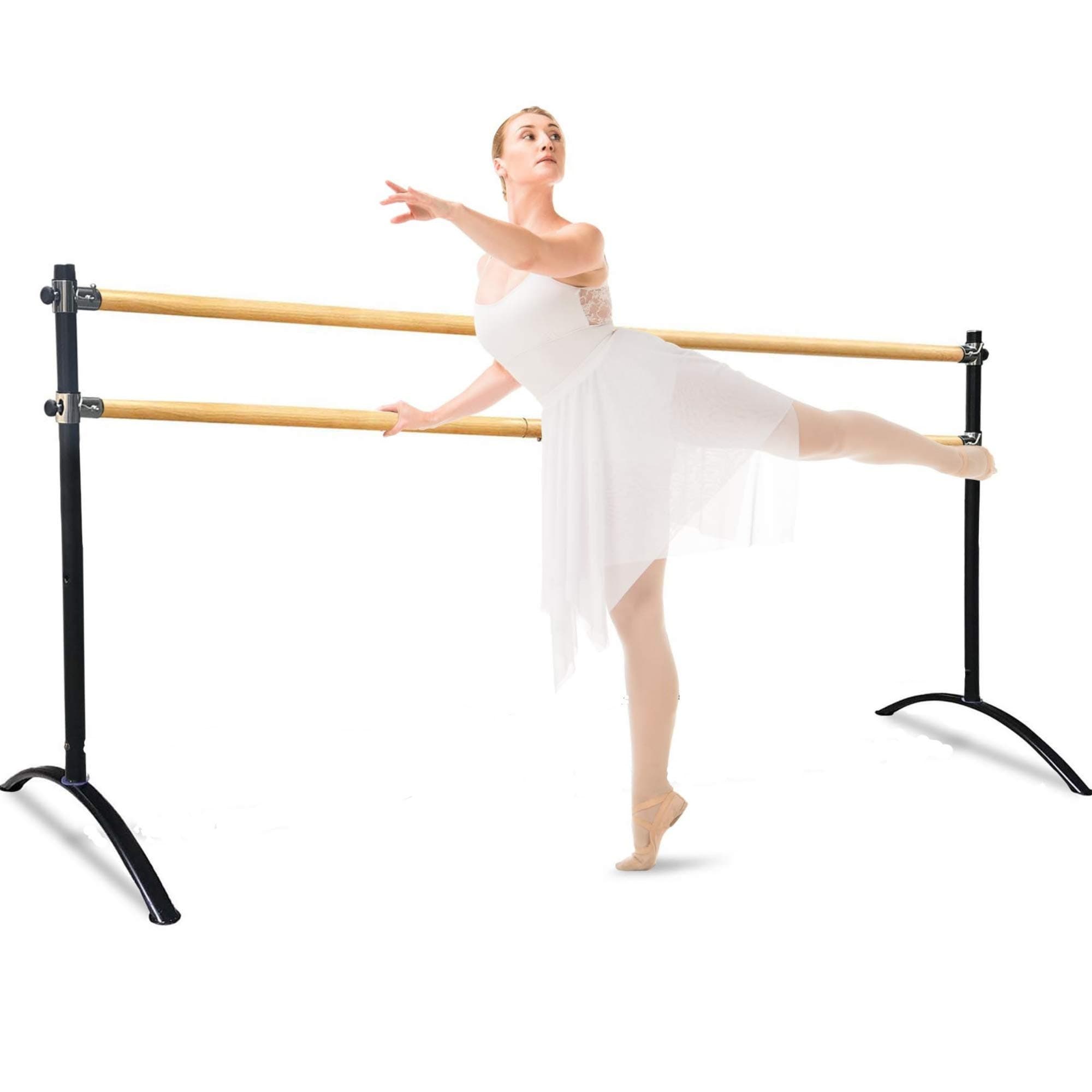 Artan Ballet Ballet Portable Home or Studio Self Standing Adjustable Bar for Stretching Pilates Dance Active Training Single or Double for Children and Adults Sleeping Beauty Series