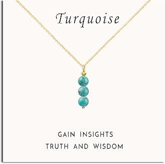 SmileBelle Crystal Necklace, Jade Necklace for Women as St Patricks Day Anniversary Birthday Gifts for Women 14k Gold Black Tourmaline Lockets as Birthstone Jewelry for Girls Dainty Crystal Jewelry