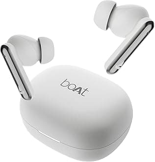 boAt Airdopes Bliss ANC in Ear TWS Earbuds w/ANC(32dB), 42 HRS Playback & Beast Mode(Pristine White)