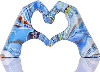 DOVDOV Colorful Love Statue - Gesture Sculpture for Home Decoration, Suitable for Wedding, Office or Living Room