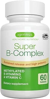 Igennus Healthcare Nutrition Super B-Complex (Vegan, 60 Small Tablets)