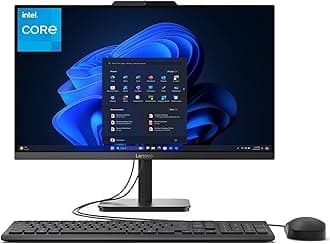 Lenovo 24 All-in-One Desktop Computer for Home Office, 16GB DDR4 RAM, 1TB PCIe SSD, Intel Processor, 23.8" FHD AIO, WiFi 6, Bluetooth, RJ-45, HDMI, Keyboard and Mouse, Black