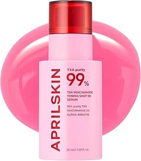 APRILSKIN TXA Niacinamide Toning Shot 99 Spicule Facial Serum｜Skin Booster Serum for Brightening and Pore Care｜99% High-Purity Tranexamic Acid 3% + Niacinamide 5%｜Korean Skin Care｜1.01 fl. oz.