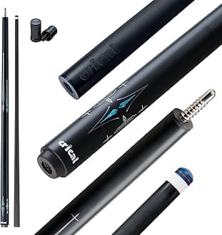 Carbon Fiber Pool Cue Stick 58" Billiard Cue Sticks Professional Low Deflection Pool Sticks with 3/8 * 8 Pin Joint and 12.5mm Tip