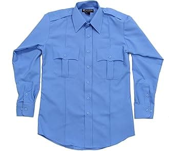 First Class 100% Polyester Long Sleeve Men's Uniform Shirt White