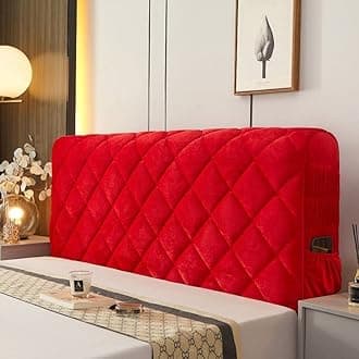 Headboard Covers Slipcover, Stretch Bed Headboard Covers, Small Square Jacquard Dustproof Protector Cover for Upholstered Headboard (Milk White, Queen Headboard Length ( Color : #32 , Size : 220cm/87i