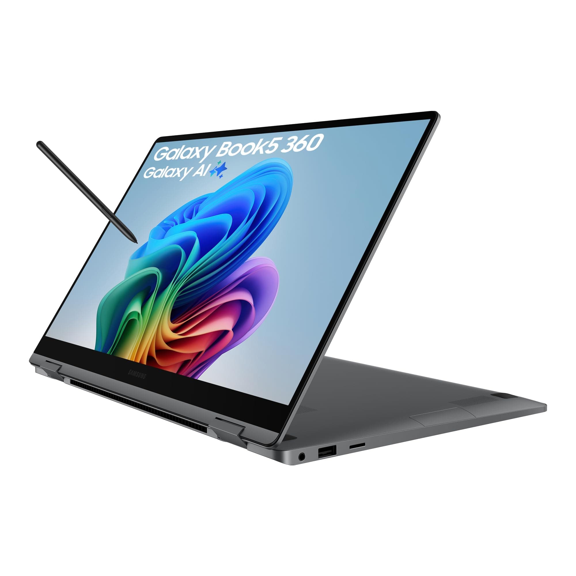 – Samsung Galaxy Book5 360, Copilot+ PC (2025) 15.6", Intel Core Ultra 7 Processor, S Pen Included, 16GB RAM, 1TB Storage, Grey