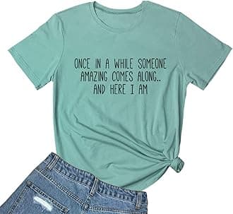 BLACKMYTH Women's Graphic Funny T Shirt Cute Tops Teen Girl Tee