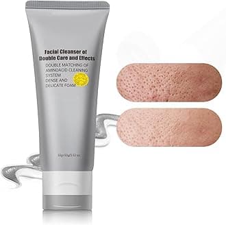 Gentle Exfoliating Face Wash for Deep Pore Cleanser and Blackhead Removal, Facial Cleanser for Oily Skin & Sensitive Skin, Double Cleansing Daily Facial Wash with Hyaluronic Acid + Glycerin, 3.52 Oz