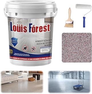 High-Gloss Marble Effect Epoxy Floor Coating, Waterproof, Non-Slip, Long-Lasting Louis Forest Epoxy Floor Paint, Marble-Like Finish, Suit for Multiple Surfaces