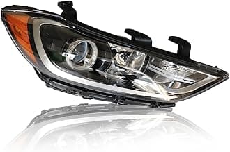 Headlights Headlamp for 2017-2018 for Hyundai Elantra Sedan, Halogen Headlight Models, Halogen Headlights Hedlamps with LED,L&R Side Hedlamps Assembly,Clear Lens (Right Passenger Side)
