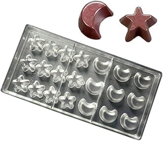 Polycarbonate Chocolate Mold DIY Handmade Chocolate Candy Mould Pastry Tools Bakeware Moon Star (19373)