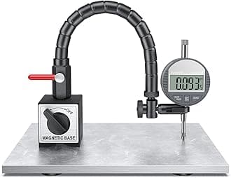 HDLNKAK Digital Dial Indicator 0-25.4mm/1''with Magnetic Base, Dial Indicator Tools Set for Alignment, 0.001" Accuracy Measurement Tool with Flex Arm Base and Indicator Combo
