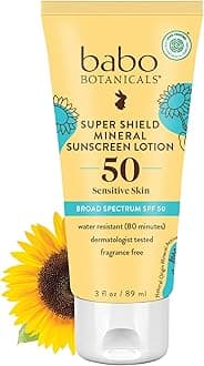 Babo Botanicals Sheer Mineral Sunscreen Lotion SPF 50 For Unisex 3 oz Sunscreen