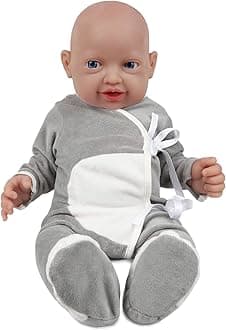 Vollence 14" Full Silicone Baby Dolls Realistic, Not Vinyl Dolls, Real Lifelike Silicone Baby Doll for Child Christmas, Children's Day - Boy