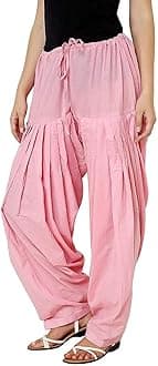 Women's Loose fit Cotton semi Patiyala Salwar White