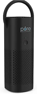 Pure Enrichment PureZone Mini Portable Air Purifier - True HEPA Filter Cleans Air, Helps Alleviate Allergies, Eliminates Smoke & More — Ideal for Traveling, Home, and Office Use (Black)