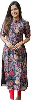 Sun Fashion And LifestyleWomen's Chanderi Stitched Printed Kurta for Women