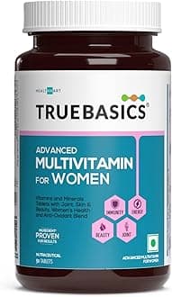 TrueBasics Advanced Multivitamin for Women (90 Tablets) | With Clinically Researched Ingredients | For Energy, Immunity and Joints, Maintains Hormonal Balance