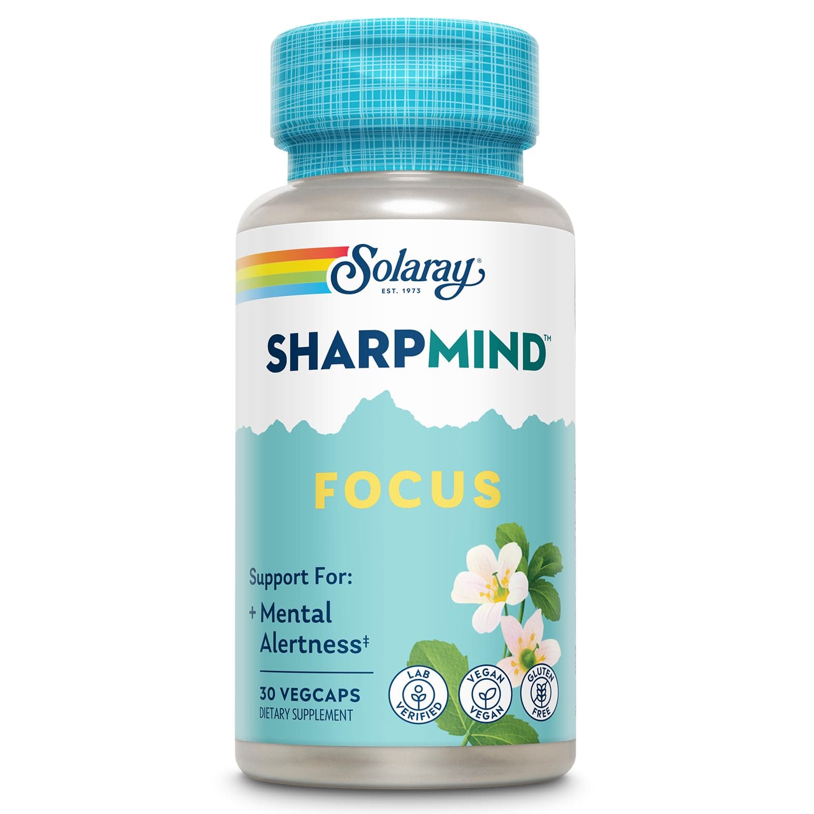 SharpMind Focus, Mental Alertness Nootropic Supplement, Memory Support, Each Capsule with Cognizin Citicoline, Vegan, 60 Day Money Guarantee, 30 Serv 30 Vegetarian Capsules Pills
