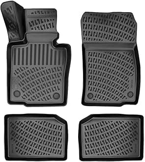 Floor Mats Compatible with Mini Countryman 2011-2016 Custom Fit Rubber Car Mats 3D Laser Measured Floor Liners All Weather Heavy Duty Waterproof Odorless Non-Slip TPE (Front & Rear, Black)
