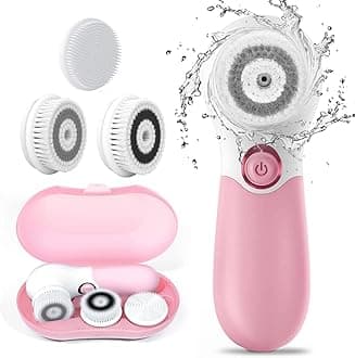 TOUCHBeauty Face Brush Electric Facial Cleansing Brush Skin Cleansing Face Scrubber with 3 Brush Heads Spin Brush for Deep Cleansing Exfoliation, Facial Cleanser Brush for Massaging